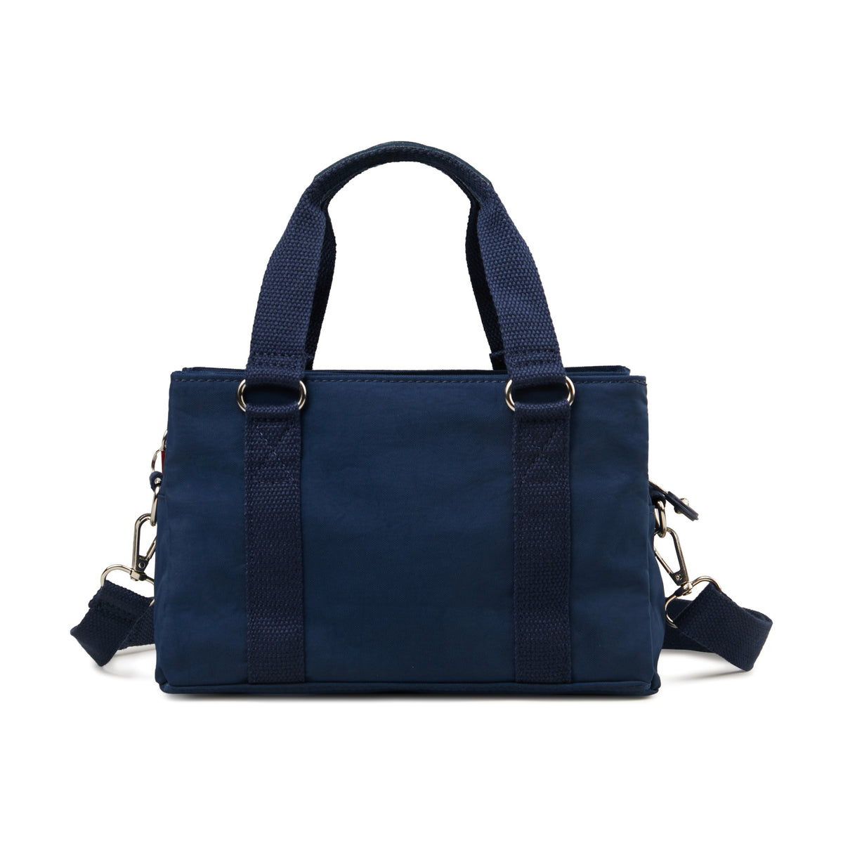 LING KUB KB-2251 navy handbag back view with twin fabric handles